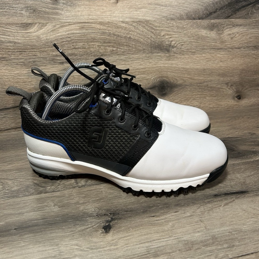 Men's Contour Fit Foot Joy Golf Shoes Black & White Size 8 M